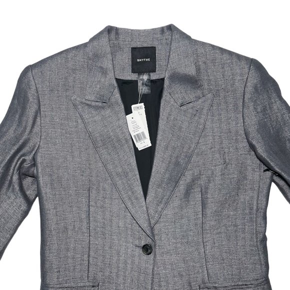 Smythe Pearl Grey Herringbone 90's Blazer NWT - Picture 4 of 15